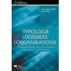 Typologie des dossiers dans les organisations - Analyse intégrée dans un conteste analogique et numérique