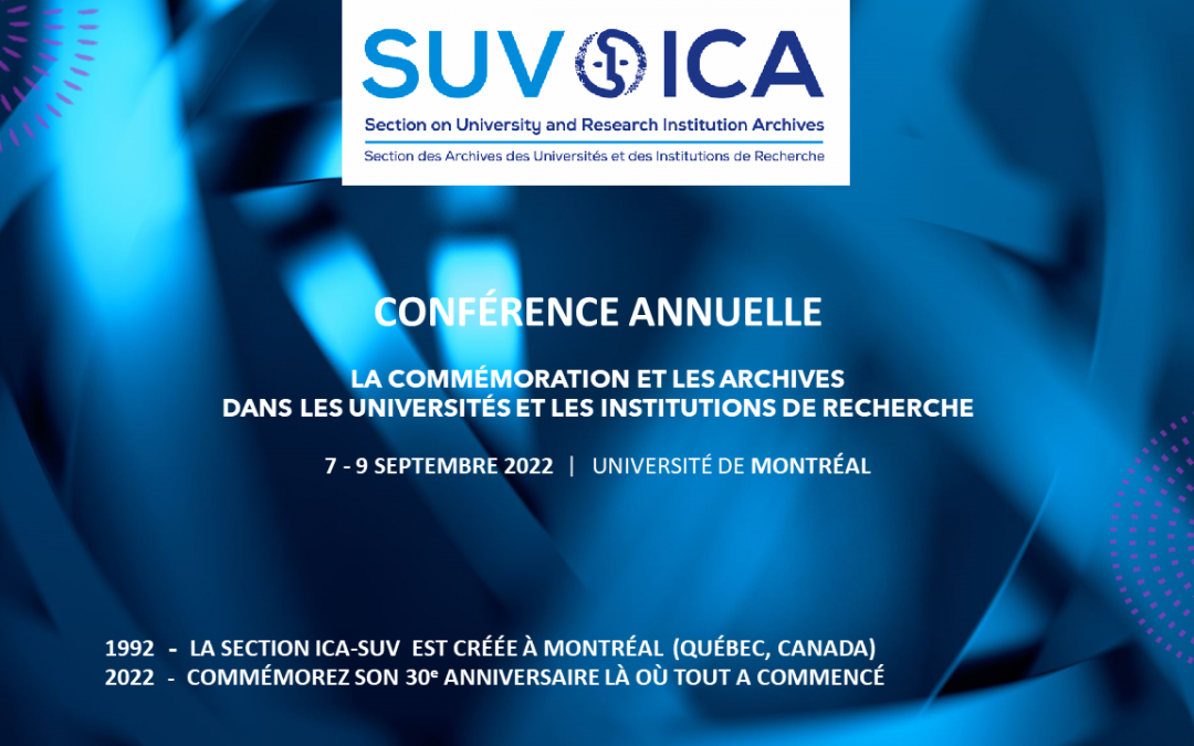 Conférence annuelle 2022 de la Section SUV-ICA: les inscriptions sont ouvertes!